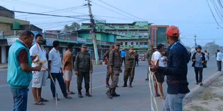वीरगञ्ज के मुख्य सड़क के केंद्र बिंदु तय करे के काम विहान से शुरू