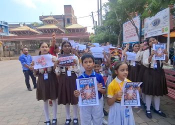 वीरगञ्ज में गरिमा चौधरी के न्याय खातिर विद्यार्थियन के प्रदर्शन